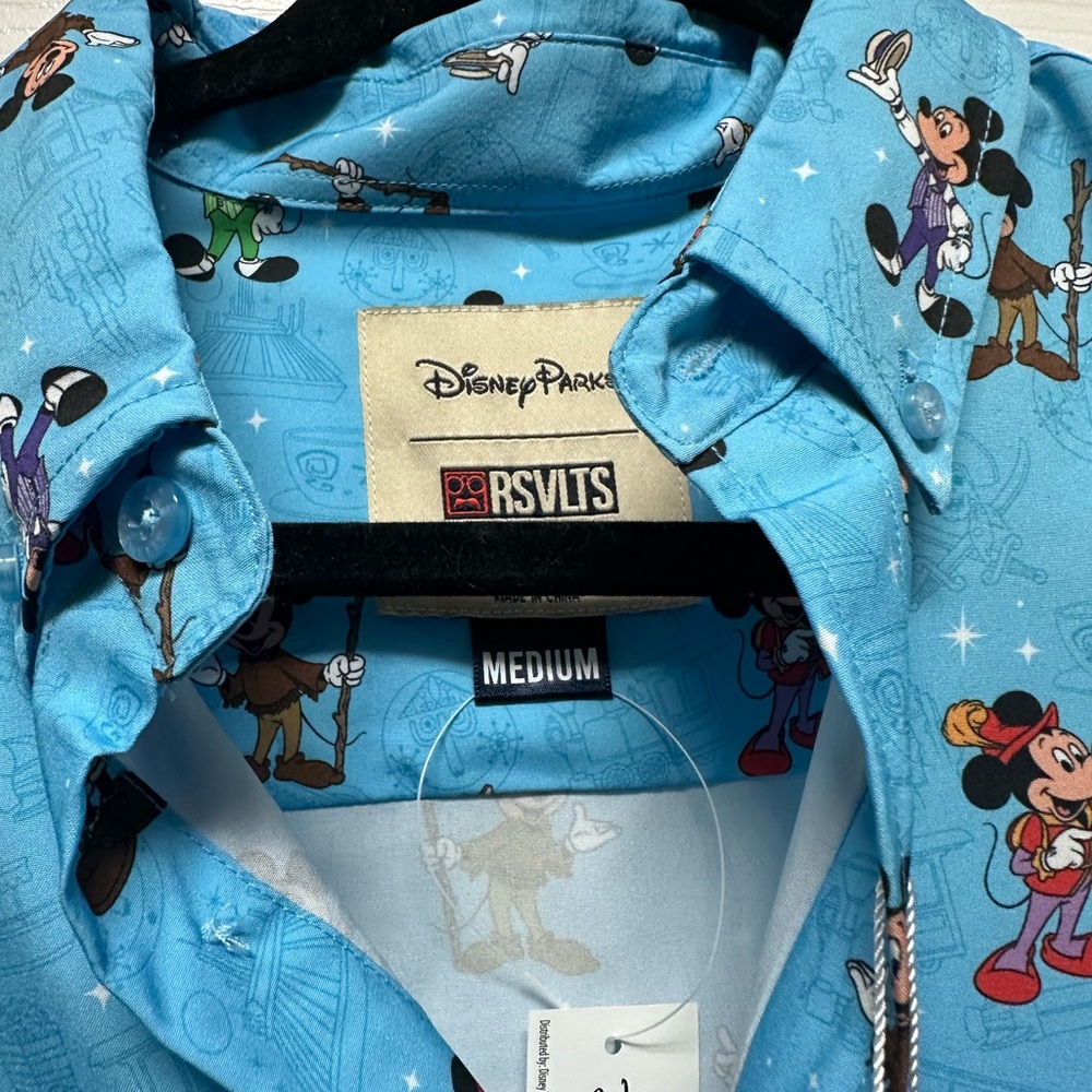 Disney Parks RSVLTS Magic Kingdom Mickey Mouse Shirt Men’s medium - Picture 3 of 4